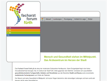 Tablet Screenshot of facharzt-forum-fuerth.de